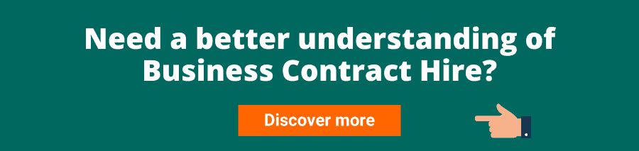 Green background with white text that reads Need a better understanding of Business Contract Hire? Discover more